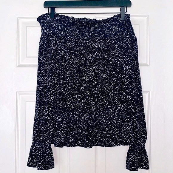 Express Off Shoulder Ruffle Sleeve Top - Picture 1 of 6